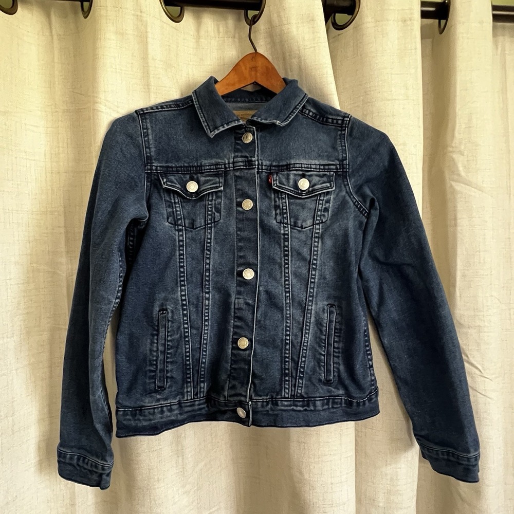 Levi's Girls Trucker Jean Jacket  Denim Button‎ Up- Size XL (13-15 yrs)